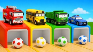 Wheels on The Bus - Футбольный челлендж с мячами! - Детская Песенка