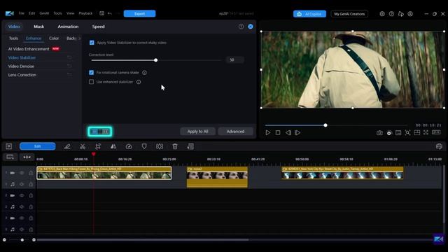 Основы 53 Стабилизация видео в Cyberlink PowerDirector 24