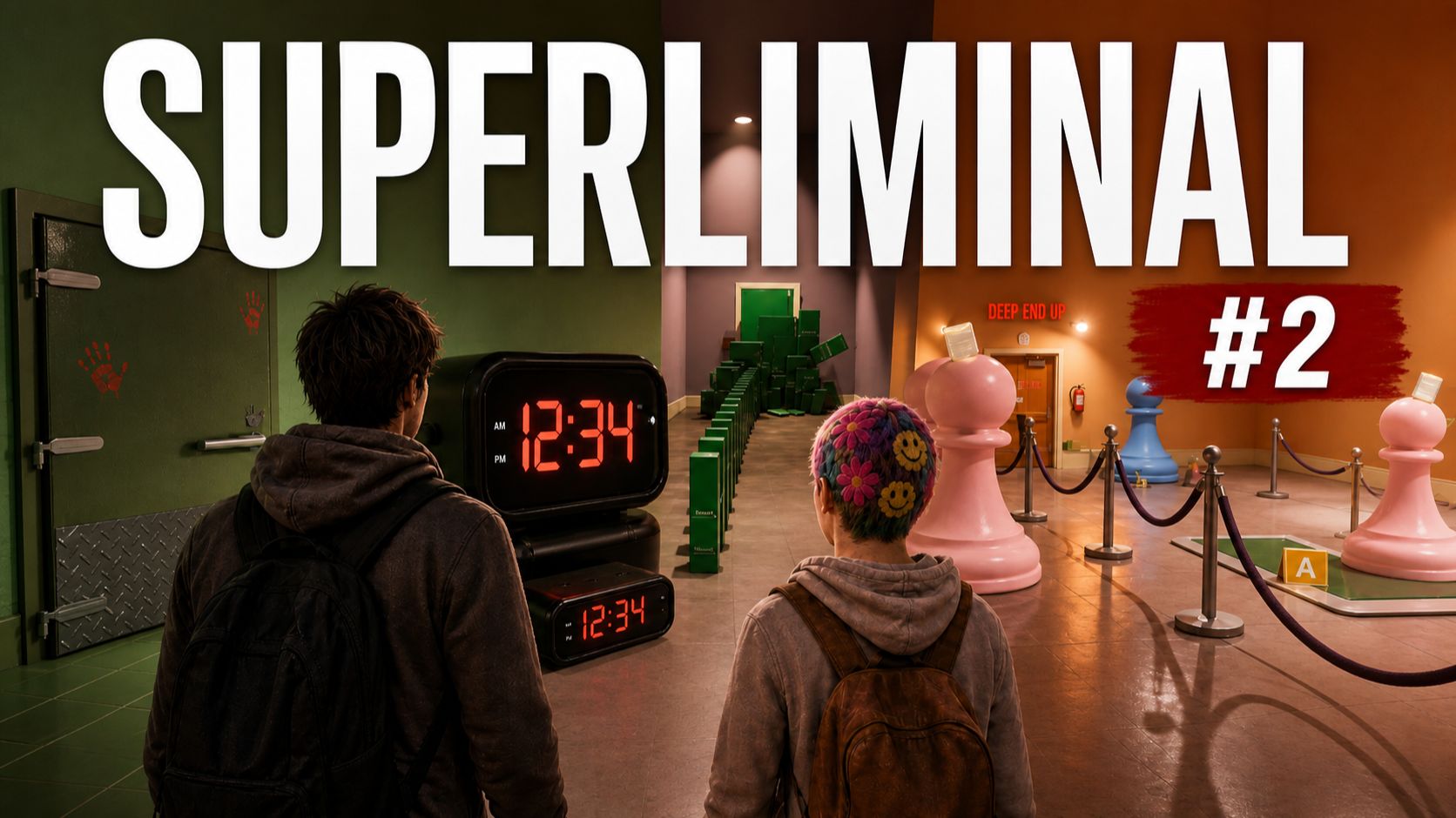 SUPERLIMINAL CO-OP Прохождение #2 Три уровня сюрреализма