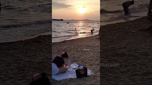 просто цвет заката - оранжево-серый ч.3 небо, набережная, море. рисуют