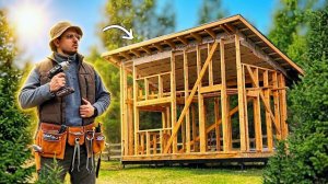 ЛЕСНАЯ ХИЖИНА - Строю Крышу Над Головой В Лесу! Часть 3