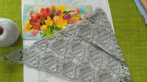 Косыночка вяжется🧶