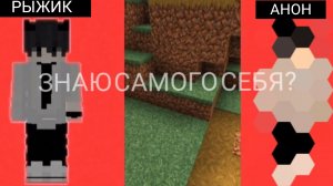 НАСКОЛЬКО ХОРОШО Я ЗНАЮ САМОГО СЕБЯ В МАЙНКРАФТ | Рыжик Minecraft