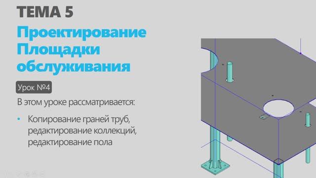 Тема 5. Урок 4. Проектирование металлоконструкции  Площадки обслуживания в КОМПАС-3D