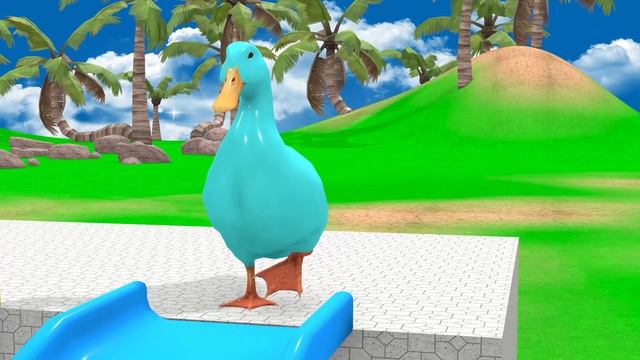 Long Slide Game With Cow Elephant Gorilla Hippopotamus Tiger - 3d Animal Game - Funny 3d Animals_par