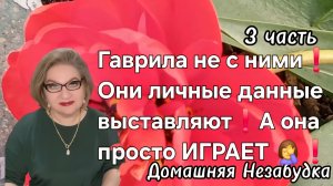 3 часть. Гаврила не с ними❗️Они личные данные выставляют❗️А она просто ИГРАЕТ❗️