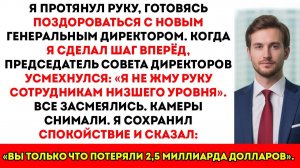 «Я не пожимаю руки сотрудникам низшего уровня», — сказал председатель… а на следующее утро