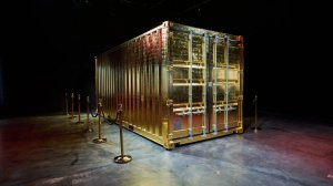 Short Golden Container