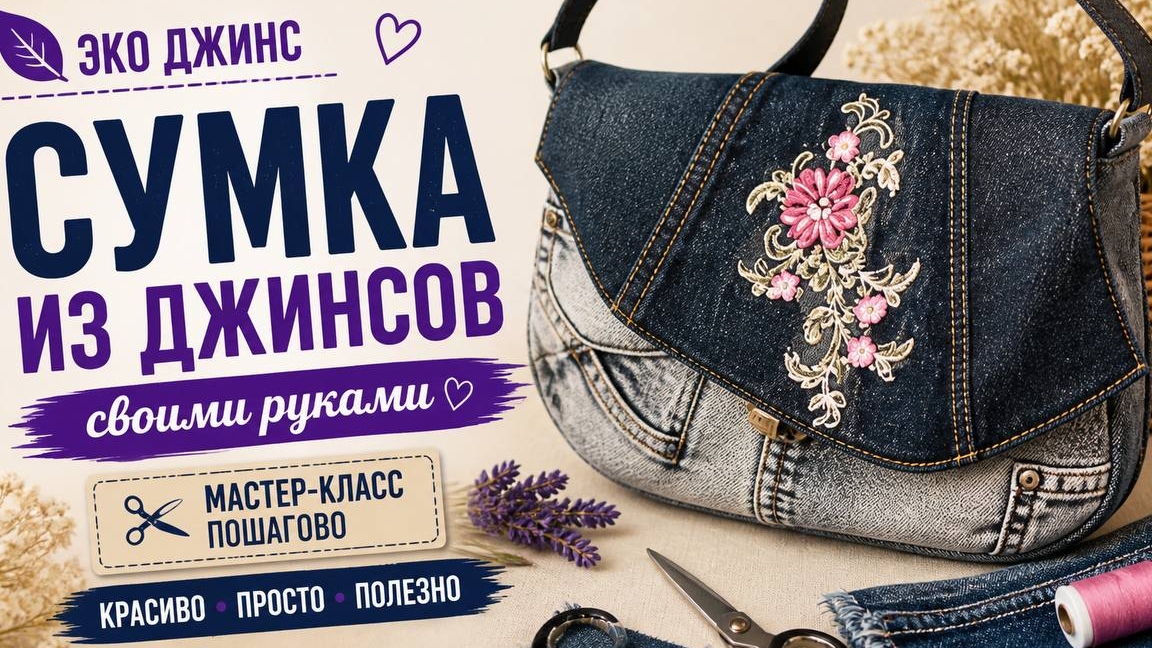 Джинсовая сумка из туториала «Юбка и джинсы» | Дизайн, обучение и экология
