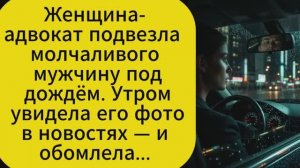 Женщина адвокат подвезла молчаливого мужчину под дождем. женские истории.