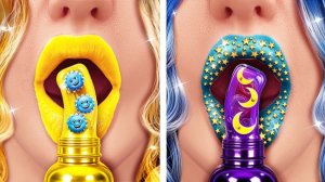 Еда одного цвета челлендж: жёлтая vs фиолетовая 🌈