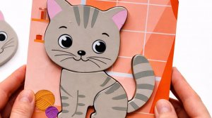 Собираем КОТИКА 🐱 | Учим части тела животных | Развивающее видео для детей
