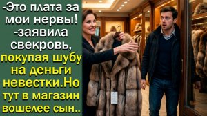 - Это плата за мои нервы! заявила свекровь, покупая шубу на деньги невестки. Но тут в магазин вошел