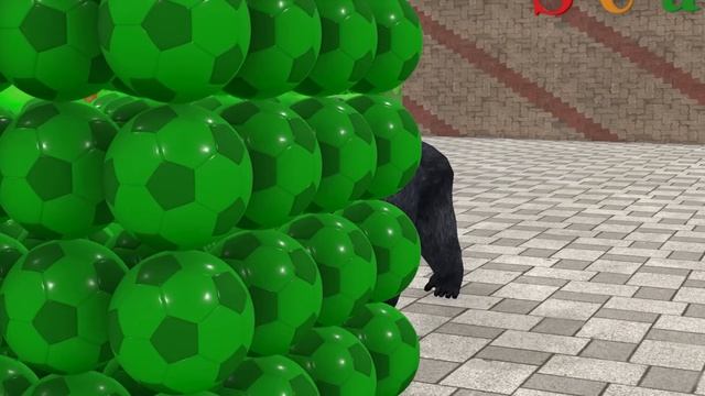 Long Slide Game With Cow Elephant Gorilla Hippopotamus Tiger - 3d Animal Game - Funny 3d Animals_par