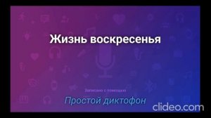 Жизнь воскресенья