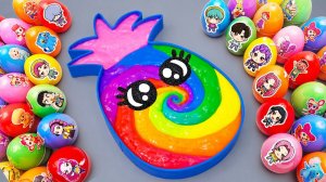 Как приготовить радужную слизь с ананасовой ванночкой из смеси Paw Patrol Clay Egg