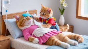 Рыжий котенок заботится о пострадавшей кошке-маме 💔🐾 Мультик полный любви 😿❤️ Мультики для детей
