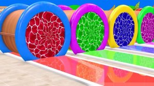 Long Slide Game With Cow Elephant Gorilla Hippopotamus Tiger - 3d Animal Game - Funny 3d Animals_par