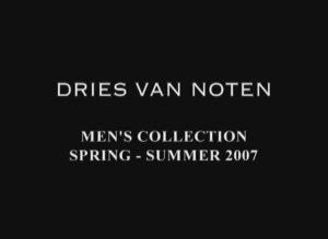 Показ мужской коллекции Dries Van Noten весна-лето 2007 (без звука)