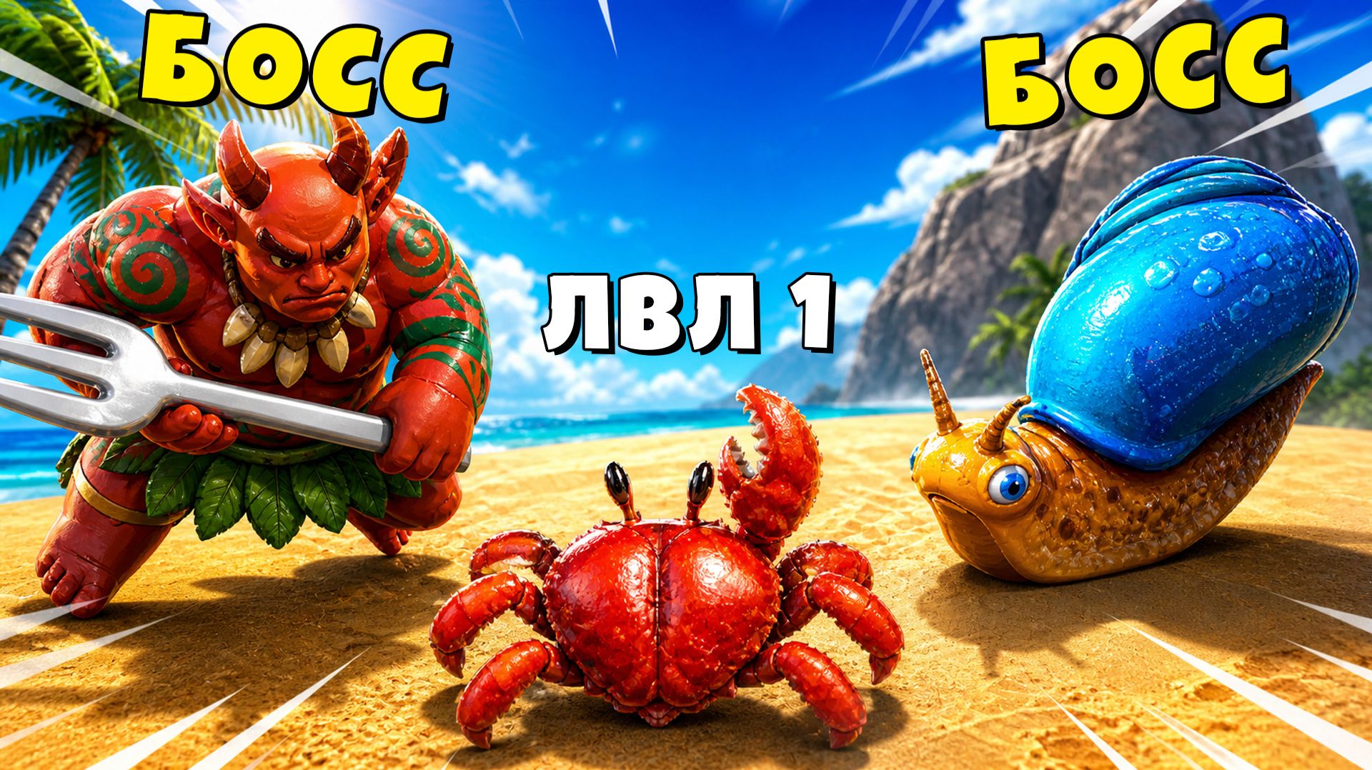 ЭВОЛЮЦИЯ КРАБА НО Я С ОДНОЙ КЛЕШНЕЙ ПРОТИВ БОССОВ В Crab Life: RPG Survival