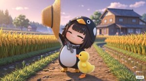 gugu gaga Penguin Finds a Glowing Egg _ Cute Chibi Rice Field Adventure