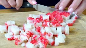 Салат с тунцом и крабовыми палочками - тает во рту 🐟🦀