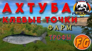 КЛЕВЫЕ ТОЧКИ на АХТУБЕ. ФАРМ. ТРОФЕИ. Русская рыбалка 4. Russian Fishing 4. #russianfishing4fungames