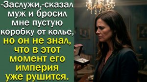 -Заслужи,-  казал муж и бросил мне  коробку от колье, но он не знал, что в этот момент его империя