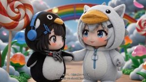 Gugu Gaga Penguin Attempts to Survive White Chibi’s Chaos with a Homemade Strawberry Cake
