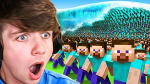100 игроков пережили стихийные бедствия в Minecraft!