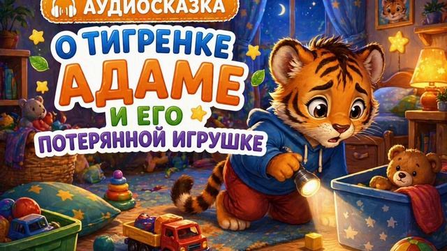 Тигренок Адам и его потерянная игрушка аудиосказка . Сказка на ночь
