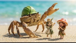 Крошечные гномы на пляже 🌊🍄 Пробковая девочка, Замок из песка и сбор цветов