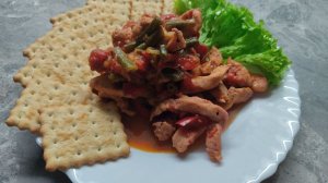Вкусная курица со стручковой фасолью