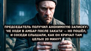 Председатель получил анонимную записку  'Не ходи в амбар' [АУДИОКНИГА/ДЕТЕКТИВ]