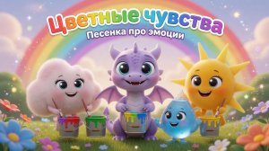 🌈 Цветные чувства | Песенка про эмоции для малышей 2-5 лет | Мультик