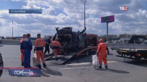 КамАЗ протаранил более 10 машин на МКАД