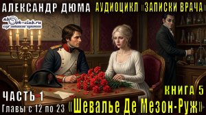 Александр Дюма «Записки врача» книга 5 «Шевалье де Мезон-Руж» часть 1 главы с 12 по 23