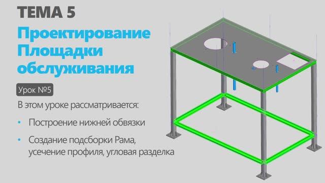 Тема 5. Урок 5. Проектирование металлоконструкции  Площадки обслуживания в КОМПАС-3D