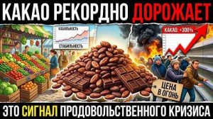 КАКАО РЕКОРДНО ДОРОЖАЕТ — и это может стать первым сигналом глобального продовольственного кризиса