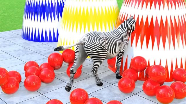 Long Slide Game With Cow Elephant Gorilla Hippopotamus Tiger - 3d Animal Game - Funny 3d Animals_par