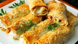 РУЛЕТИКИ ИЗ ЛАВАША С НАЧИНКОЙ 😋👍