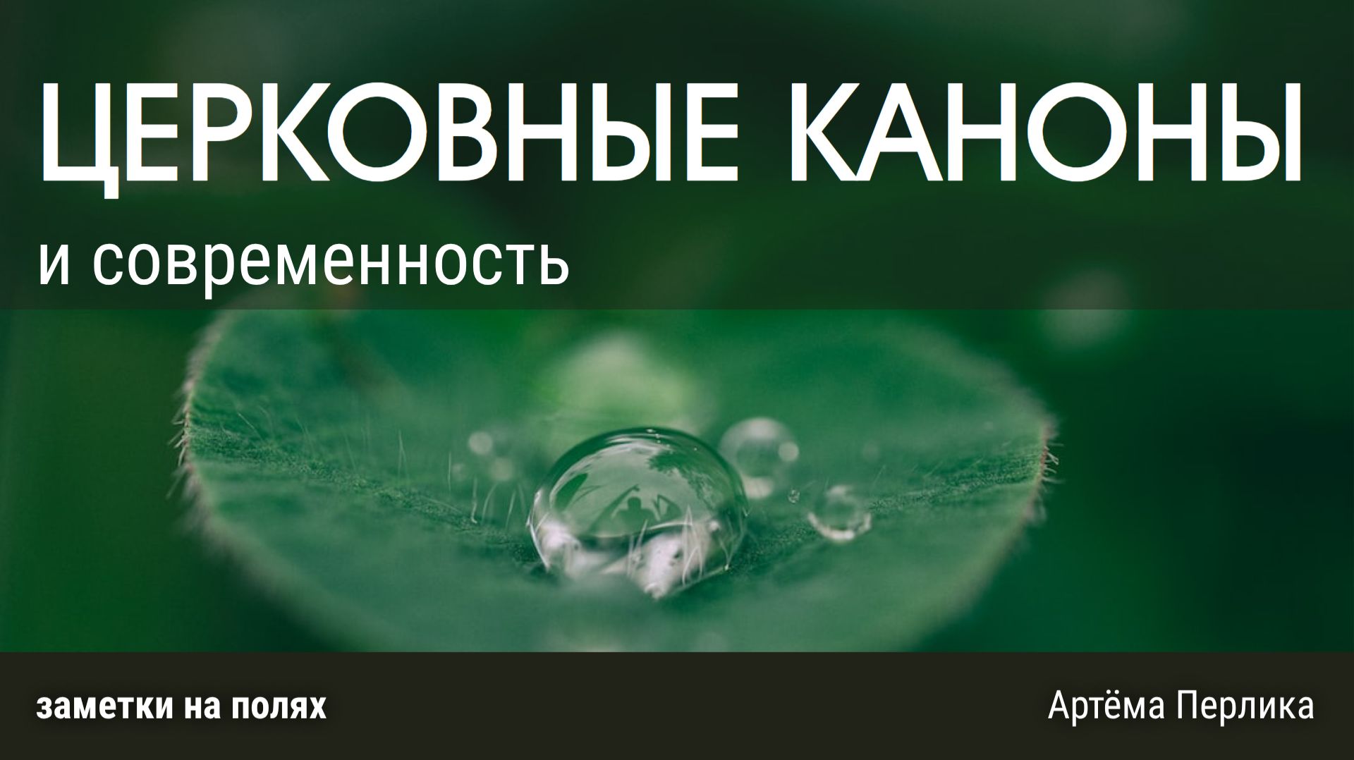 Церковные каноны и современность  || Заметки на полях Артёма Перлика