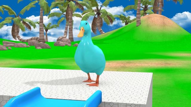 Long Slide Game With Cow Elephant Gorilla Hippopotamus Tiger - 3d Animal Game - Funny 3d Animals_par