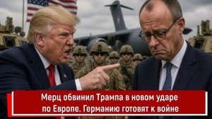 Мерц сообщил о новом ударе Трампа по Европе. Германию готовят к войне
