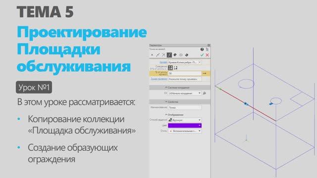 Тема 5. Урок 1. Проектирование металлоконструкции  Площадки обслуживания в КОМПАС-3D