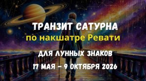 💫Сатурн в Ревати накшатре с 17 мая 2026 |  Прогноз для всех знаков  | Астрология Джйотиш