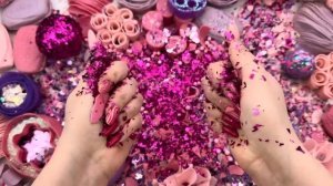 Очень залипательное ASMR видео ｜ раздавливание мыльных коробочек с блёстками и крахмалом ｜ треск гли