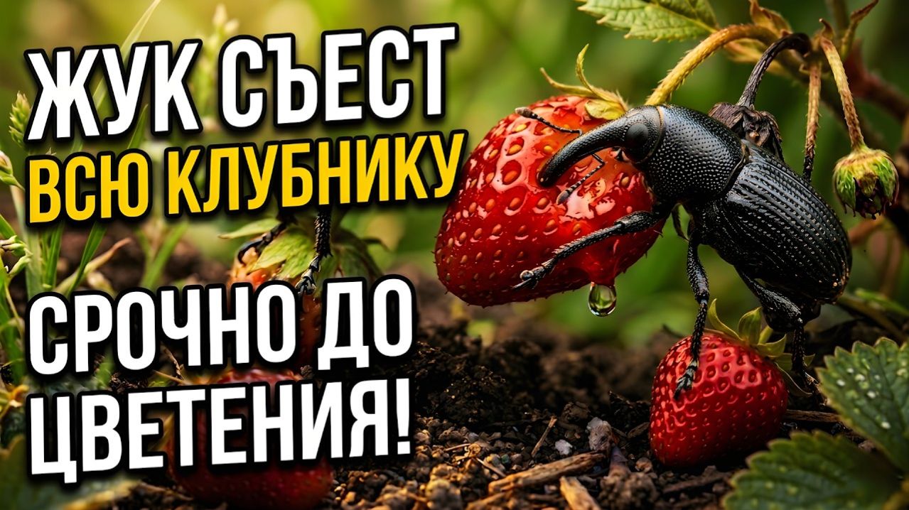 Жук Долгоносик сожрёт ВСЮ клубнику! Срочно спасите урожай горчицей, дёгтем и биопрепаратами
