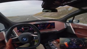 BMW iX 50 xDrive 2024 года выпуска - Тест-драйв от первого лица на автобане в формате 4K