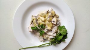 Нежная курица с грибами